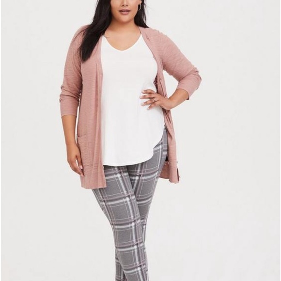 Torrid Grey Plaid Pixie Pant Plus Size 22 - Picture 5 of 7